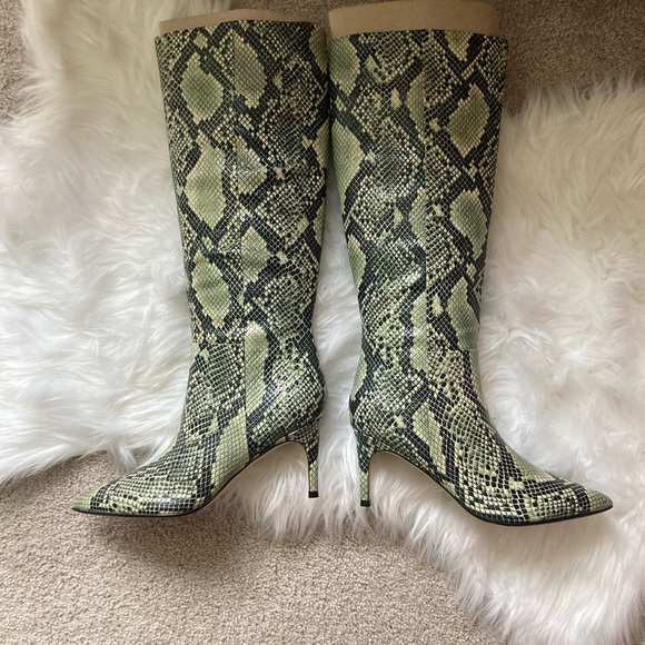 Nine West snakeskin print heel boot - Picture 3 of 7
